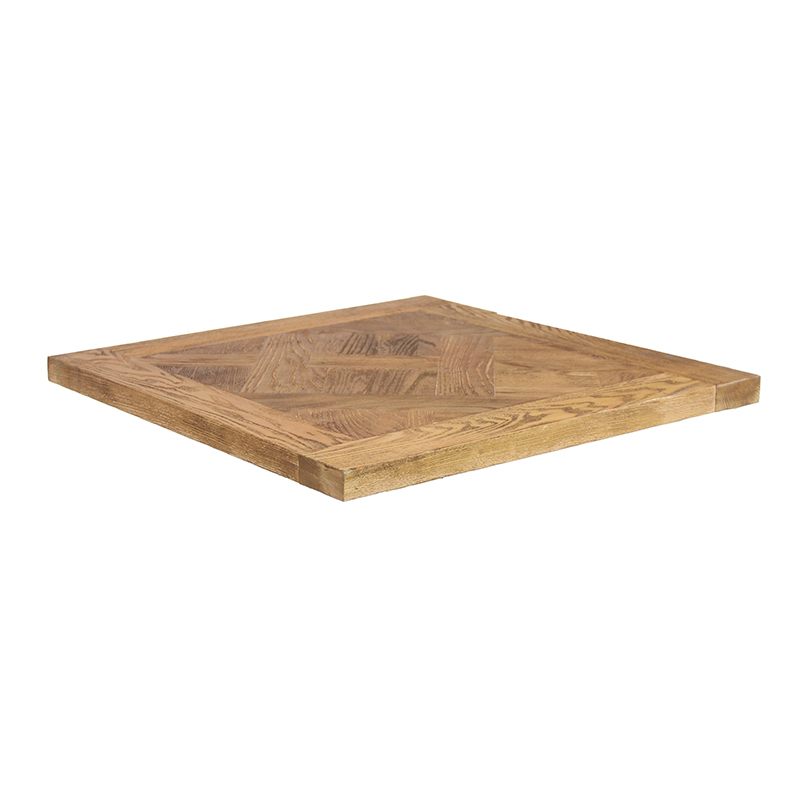 Piano d'appoggio d'annata commerciale pranzante di legno solido per la tavola del caffè della barra
