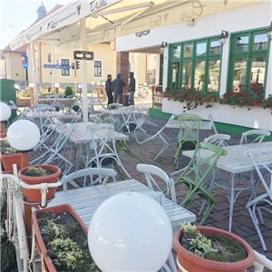 Dış Mekan Yol Kenarı Cafe Restaurant Yemek Sandalyeleri Masa Takımları