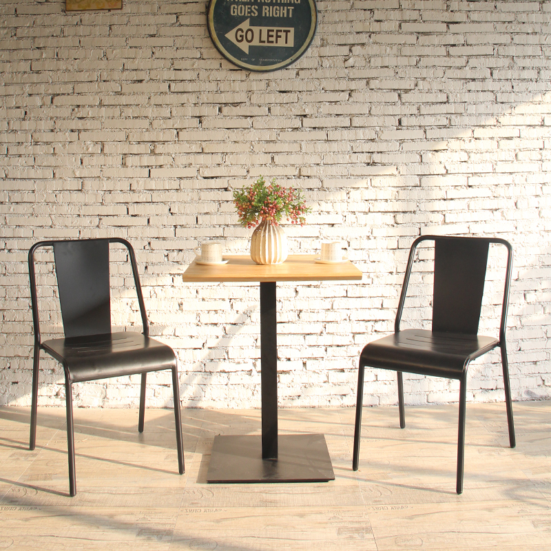 Restaurant Cafe Outdoor Vintage Metal Dining Chair