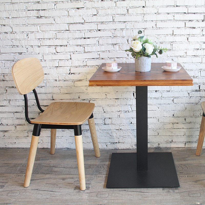 Fashion Design Bistro Coffee Dinning Metal Frame Bentwood Chair