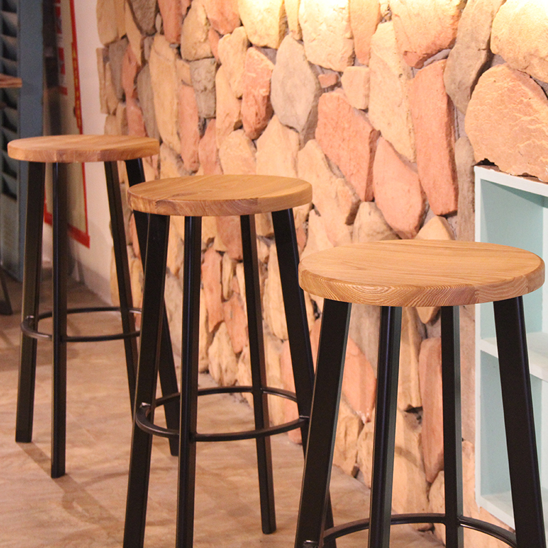 Китай Промышленные антикварные небольшие деревянные стулья для барной стойки, производитель