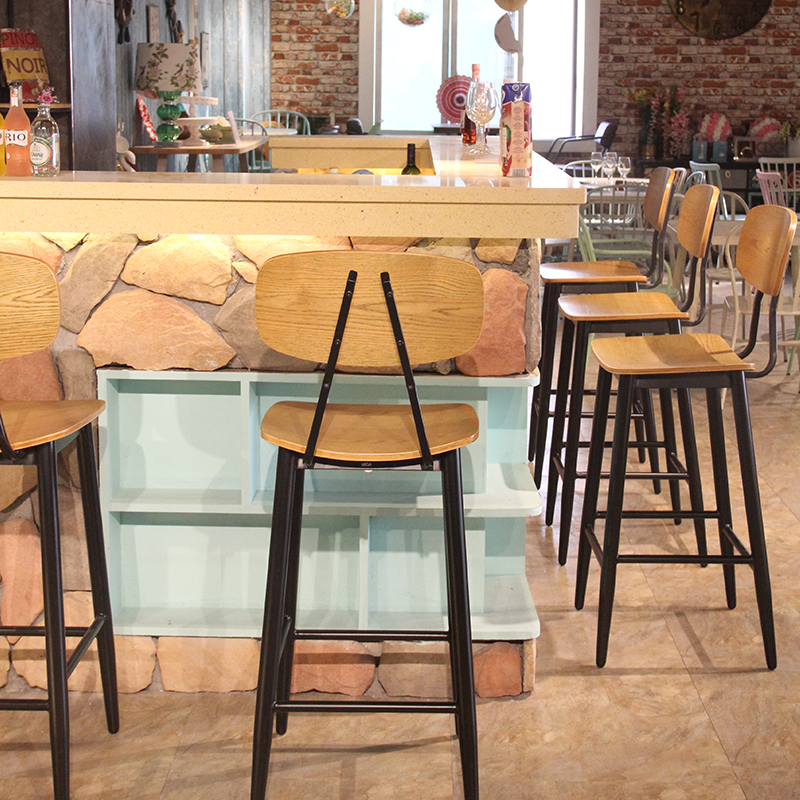 Китай Антикварный высокий деревянный барный стул для ресторана, кафе, производитель