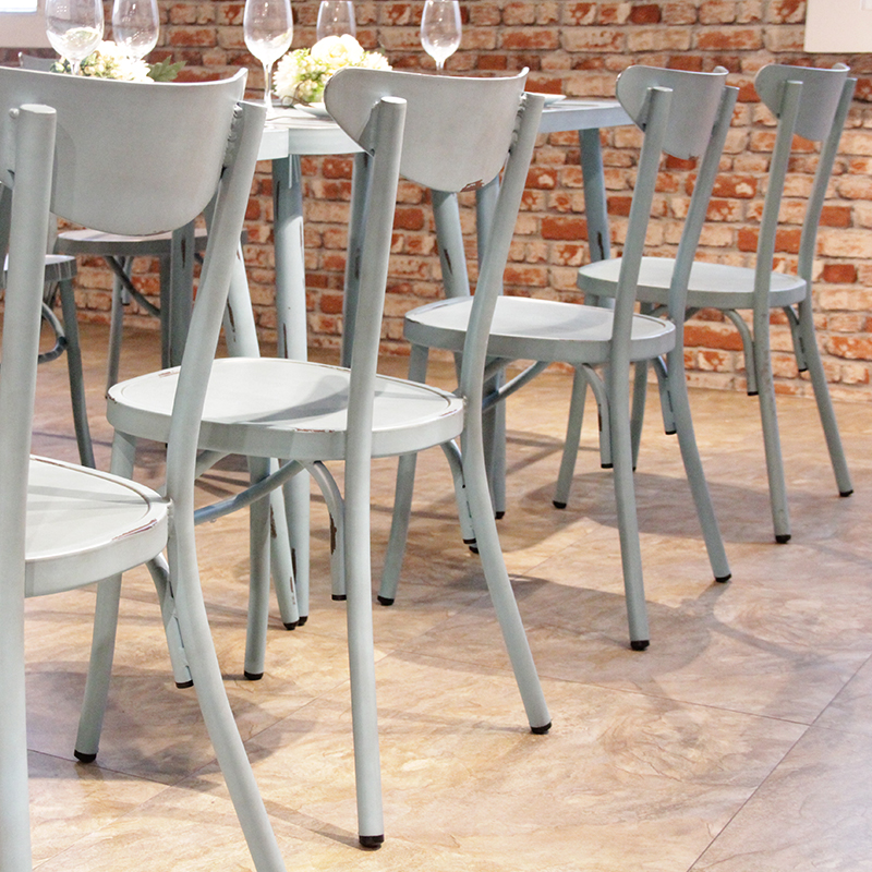 Restaurant Coffee Furniture Dinning Room Aluminum Stacking Chair