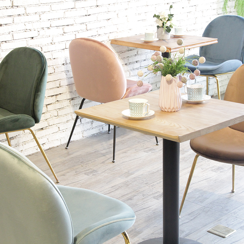 Luxury Leisure Velvet Fabric Accent Dining Restaurant Coffee Chair