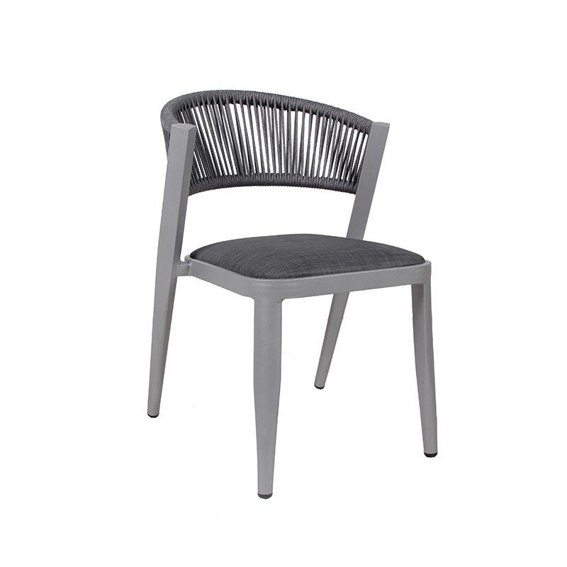 Garden Furniture Luxury Aluminum Frame Wicker Rattan Dinner Chair