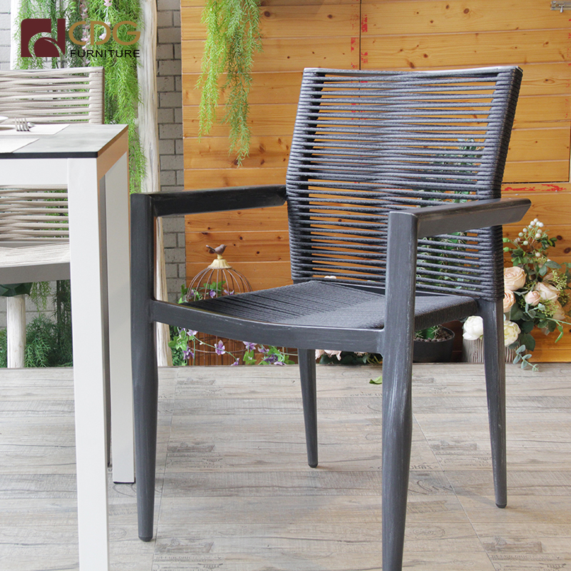 Outdoor Furniture Relaxing Stackable Plastic Light Wicker Chair