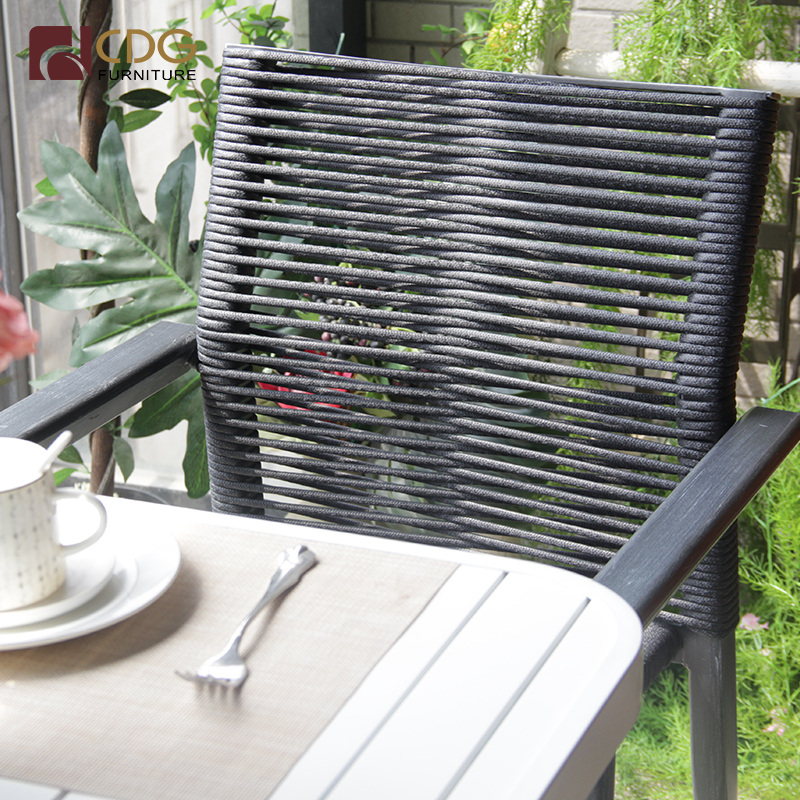Outdoor Furniture Relaxing Stackable Plastic Light Wicker Chair