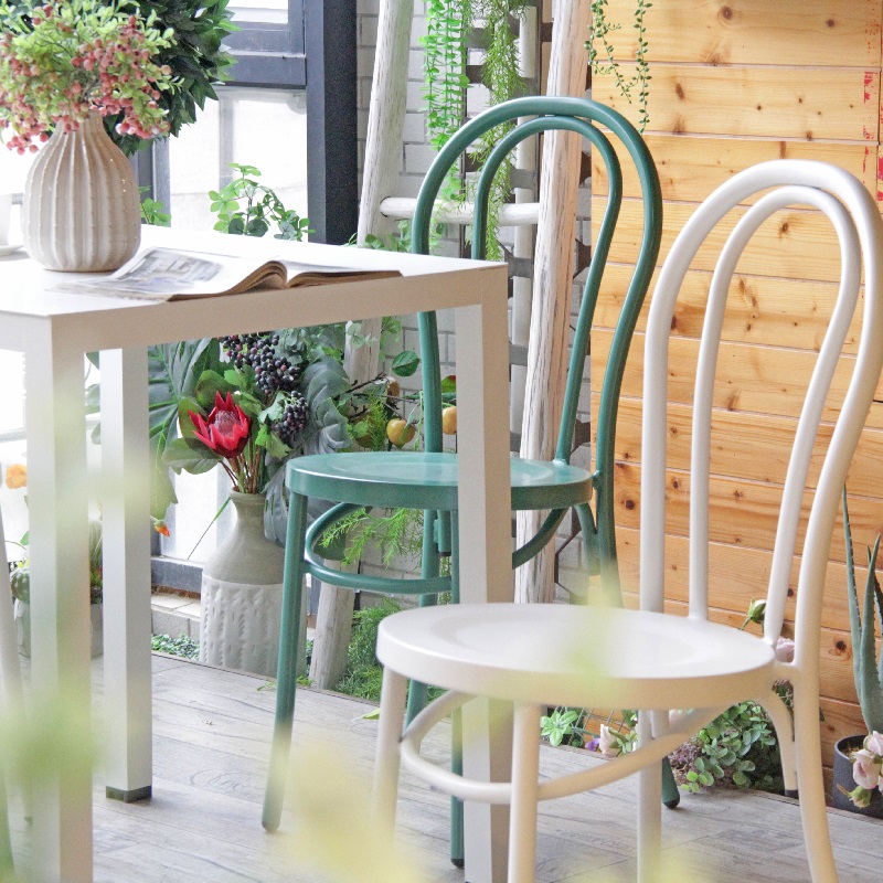Indoor Outdoor Aluminium Restaurant Garden Thonet Chair Table Set