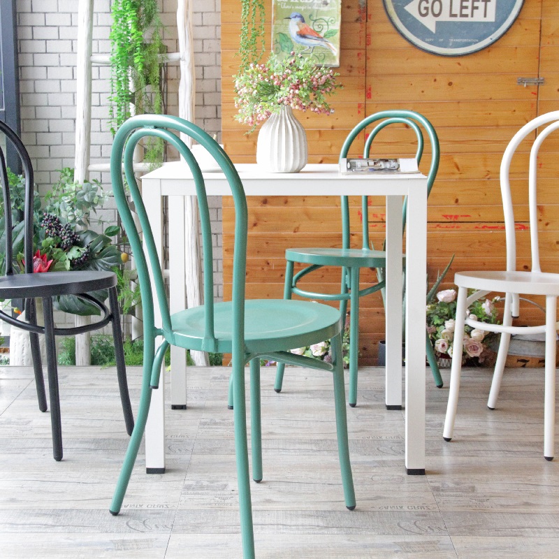 Indoor Outdoor Aluminium Restaurant Garden Thonet Chair Table Set