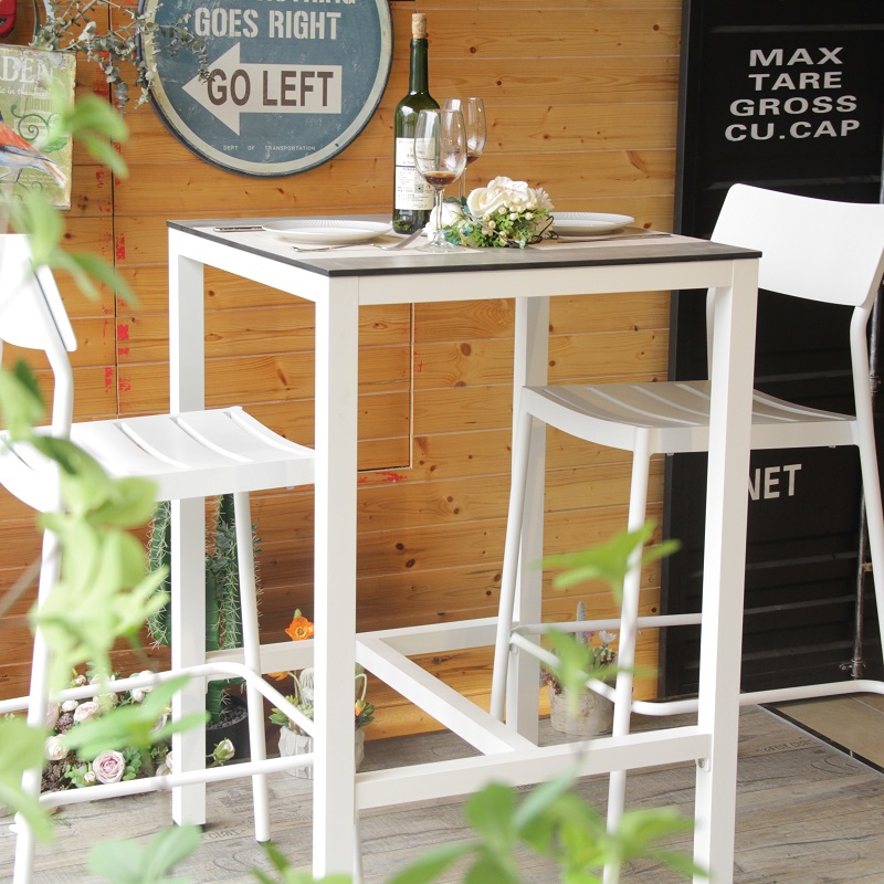 Nordic Modern Counter High Bar Chair Restaurant Cafe Garden Dining Chair