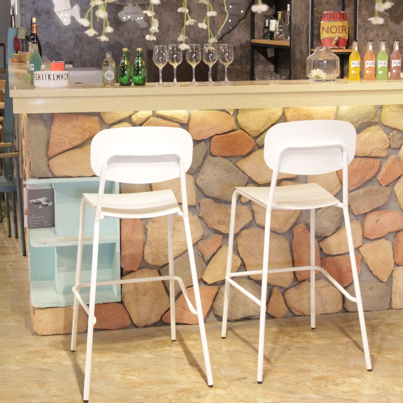Nordic Aluminium Stacking Colorful Club Bar Chair Restaurant Coffee Dining Chair