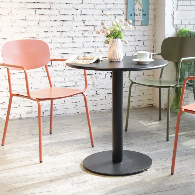 Nordic Aluminium Stacking Colorful Club Bar Chair Restaurant Coffee Dining Chair