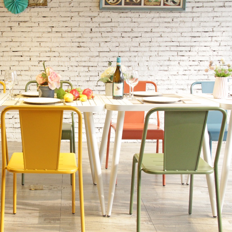 Nordic Stackable Restaurant Bistro Dining Aluminium Chair