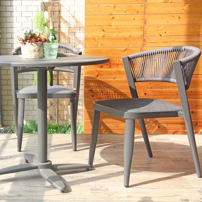 Garden Furniture Luxury Aluminum Frame Wicker Rattan Dinner Chair