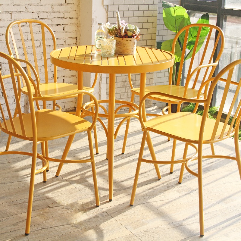 Cafe Bistro Bar Aluminum Outdoor Patio Garden Tables And Chairs Sets