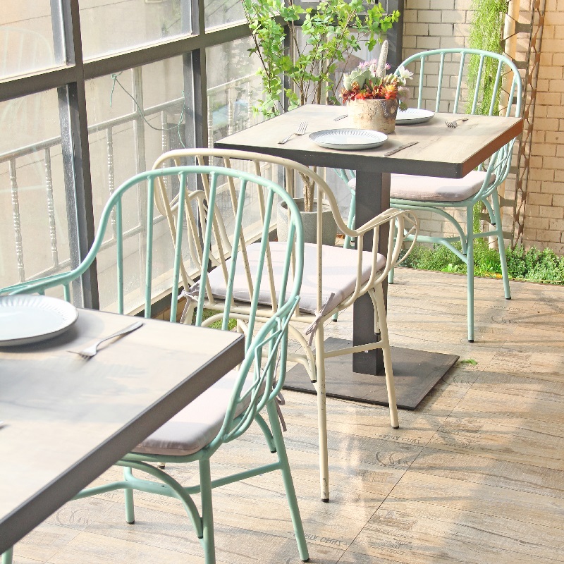 Modern Lounge Garden Outdoor Indoor Restaurant Aluminum Chair