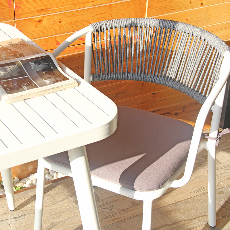 2023 New Arrival Patio Garden Balcony Rattan Wicker Rope Outdoor Furniture Chair