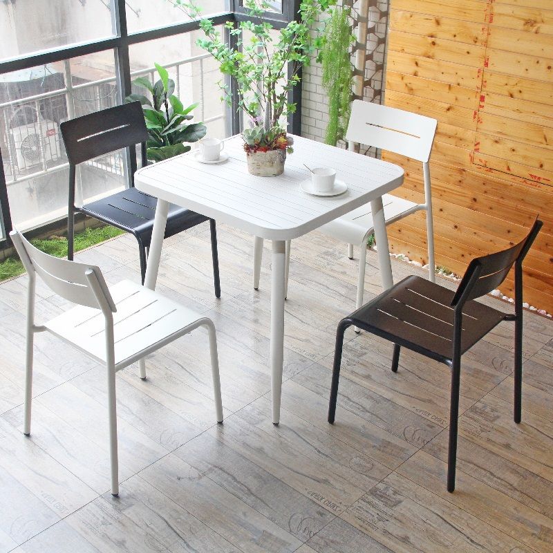 Franse loftstijl stapelbaar waterdicht roestvrij restaurant koffie dineren zitplaatsen