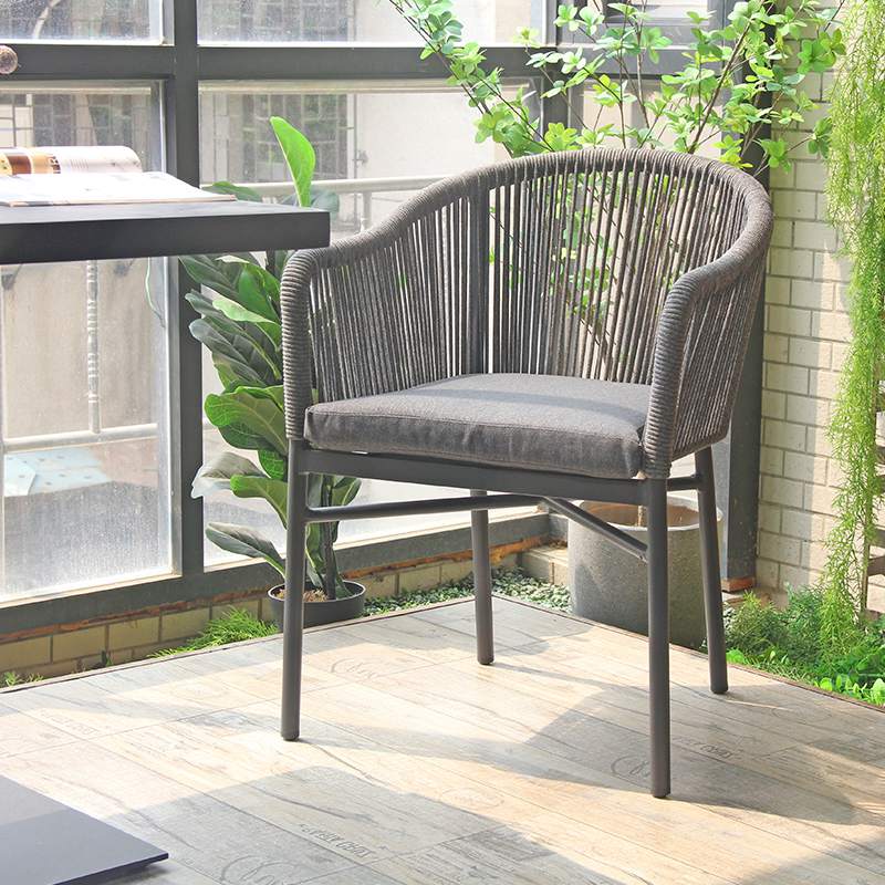 Balkoni Outdoor Furniture Resort Vila Restoran Anyaman Tali Sofa Kerusi Makan Taman