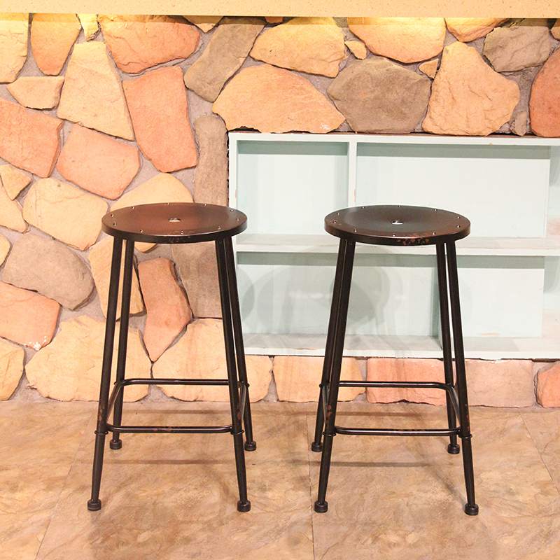 Китай Антикварные минималистские лофтовые крытые и открытые клубные кафе металлические спинки барные стулья, производитель