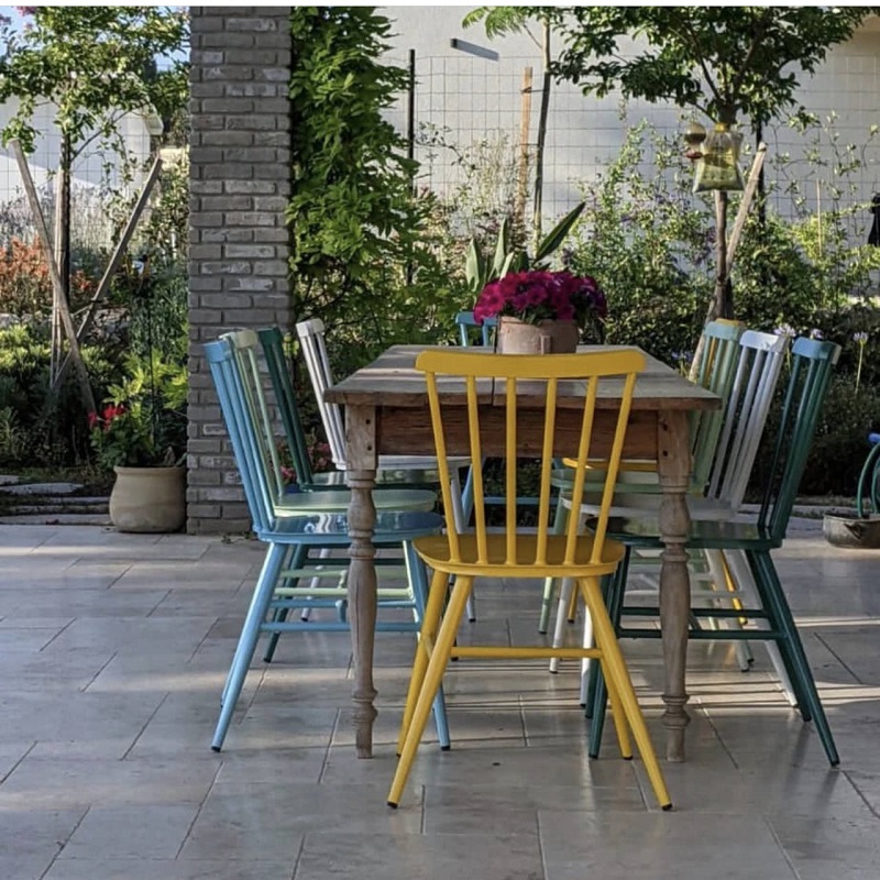 Sedia Windsor in alluminio classica per il tempo libero da giardino balcone terrazza