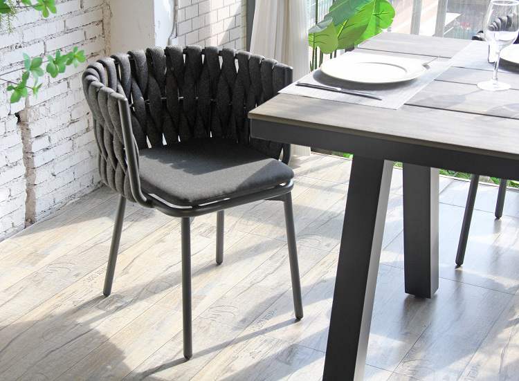 Supply Outdoor Woven Chair Nordic Modern Rope Weaving Beach Garden