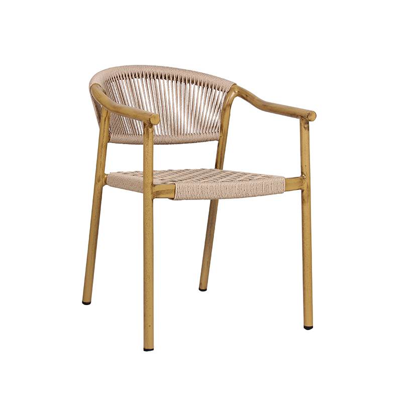 Китай Плетеное кресло из веревки, современный патио, кафе для отдыха, столовая, веревочный стул из ротанга, производитель