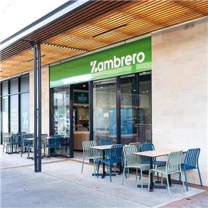 Chaises de salle à manger extérieures et intérieures en aluminium pour le restaurant mexicain Zambrero