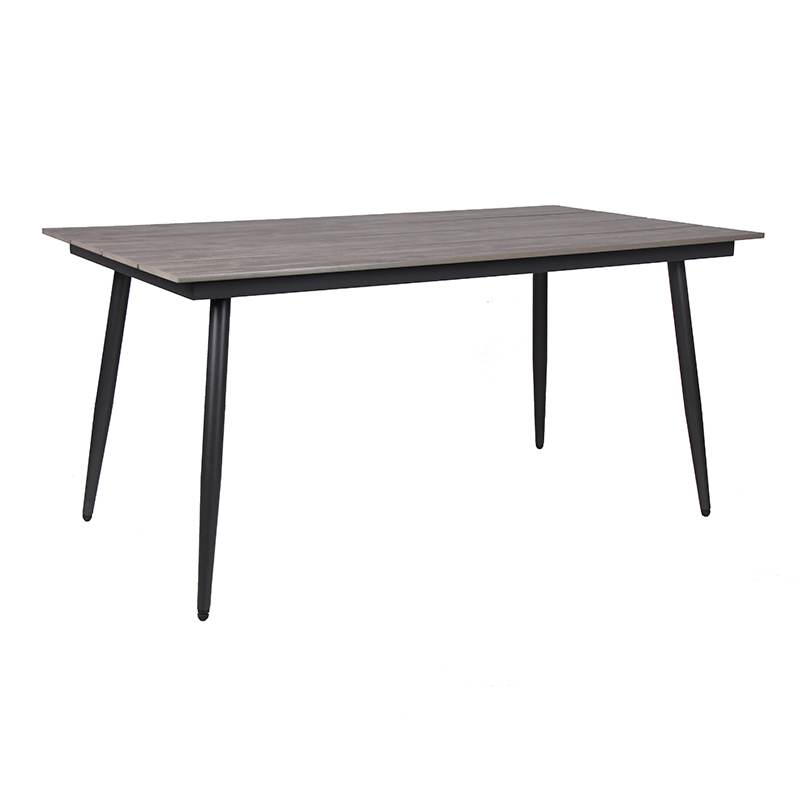 Garden Aluminum Table Nordic Style Long Hpl Top Outdoor Dining Table