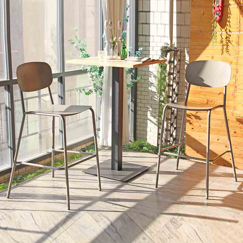 Chaise de bar haute design italien, mobilier commercial empilable, chaise de pub de 75 cm
