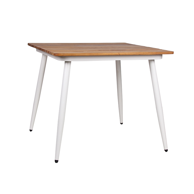 Китай Мебель для патио, промышленный стол из тикового дерева, прямоугольный садовый обеденный стол, производитель