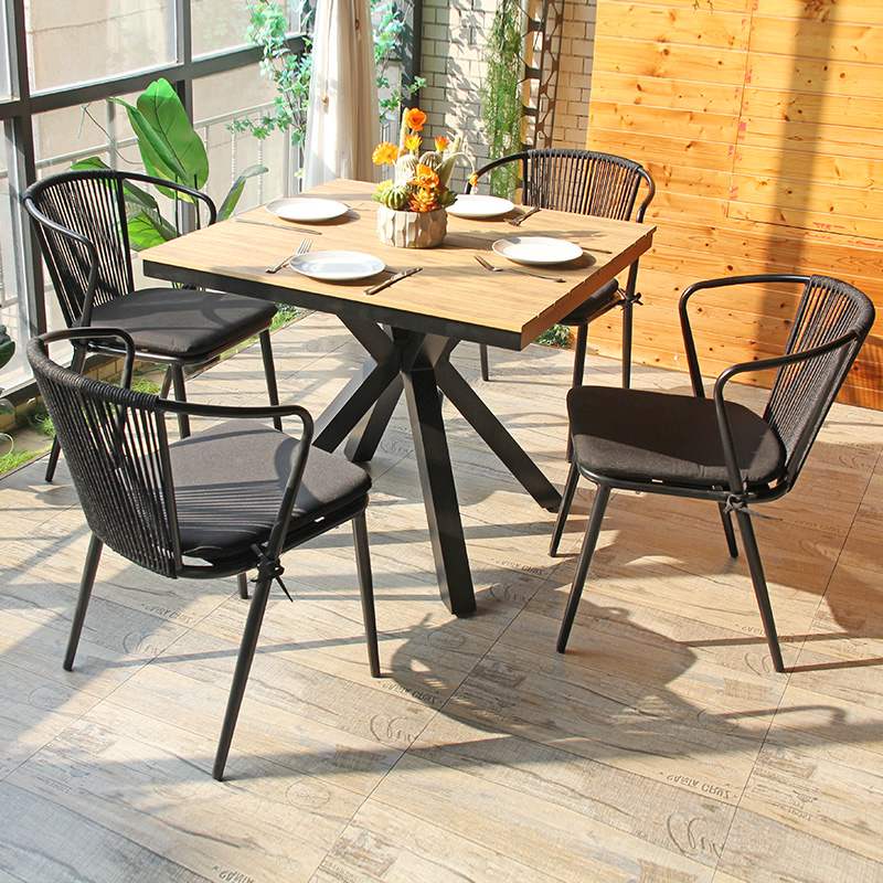 Outdoor Dining Table Luxury Design Removable Square Garden Table