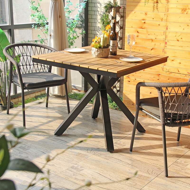 Outdoor Dining Table Luxury Design Removable Square Garden Table