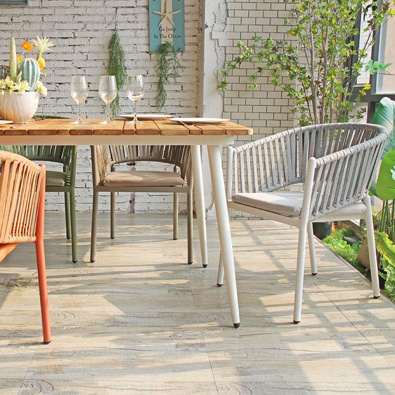 Китай Бистро Кофе Открытая площадка Стильный плоский веревочный стул для ужина, производитель