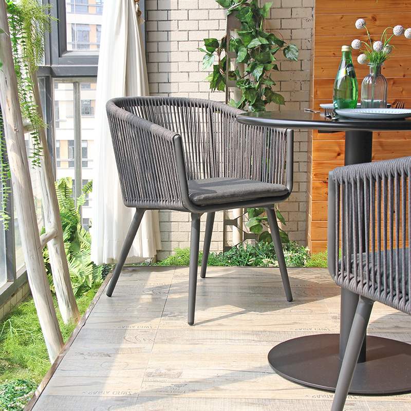 Nordic Coffee Shop Bistro Waterproof Courtyard Rope Chair