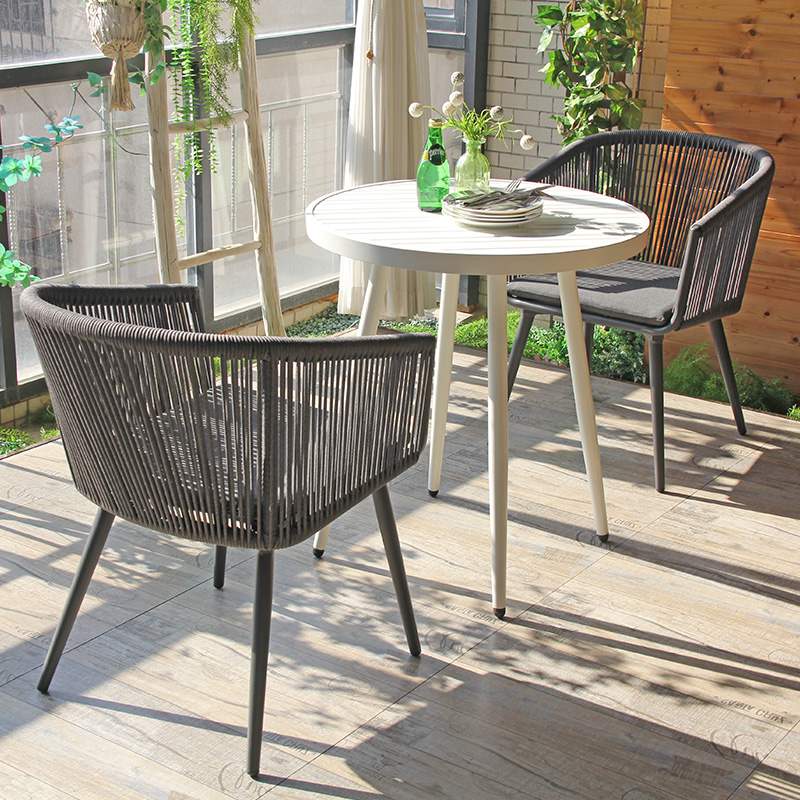 Nordic Coffee Shop Bistro Waterproof Courtyard Rope Chair