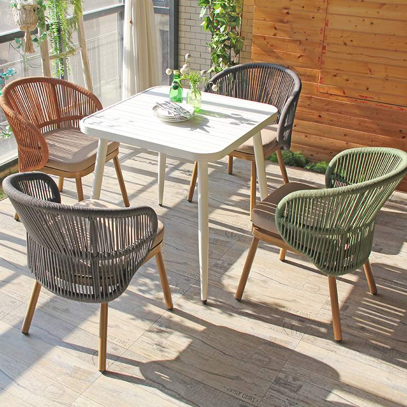Luxury Casual Restaurant Cafe Terrace Garden Cane Chair
