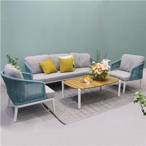 Weather Resistant Villa Courtyard Outdoor Lounge Rope Sofa Set