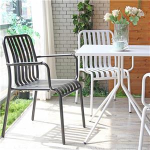 Simple Style Courtyard Outdoor Aluminum Lightweight Armchair