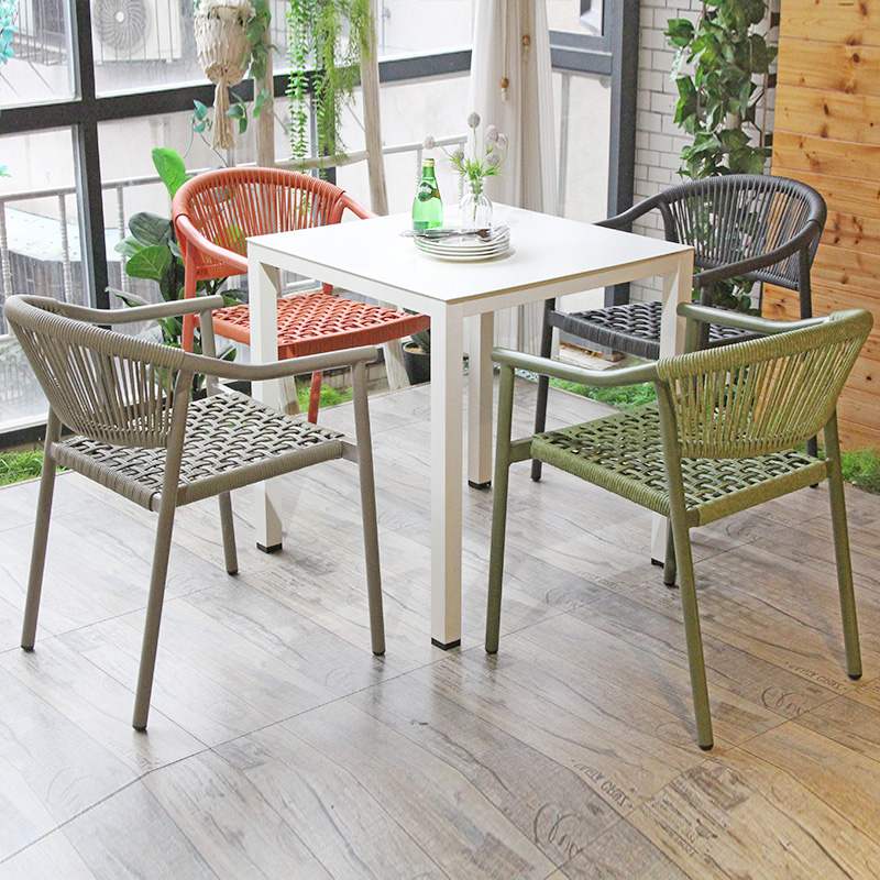 Stackable Outdoor Patio Restaurant Weaving Pe Rattan Chair