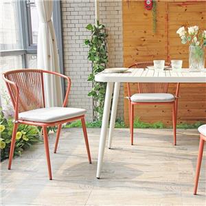 Commercial Restaurant Outdoor Backrest Rope Woven Chair