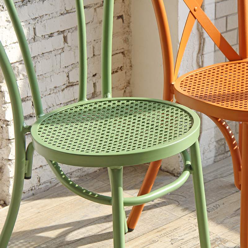 Durable Fast Food Restaurant Industrial Vintage Metal Thonet Chair