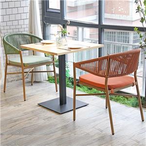 Buitenterras Stapelbare Kleurrijke Casual Dining Rope Fauteuil