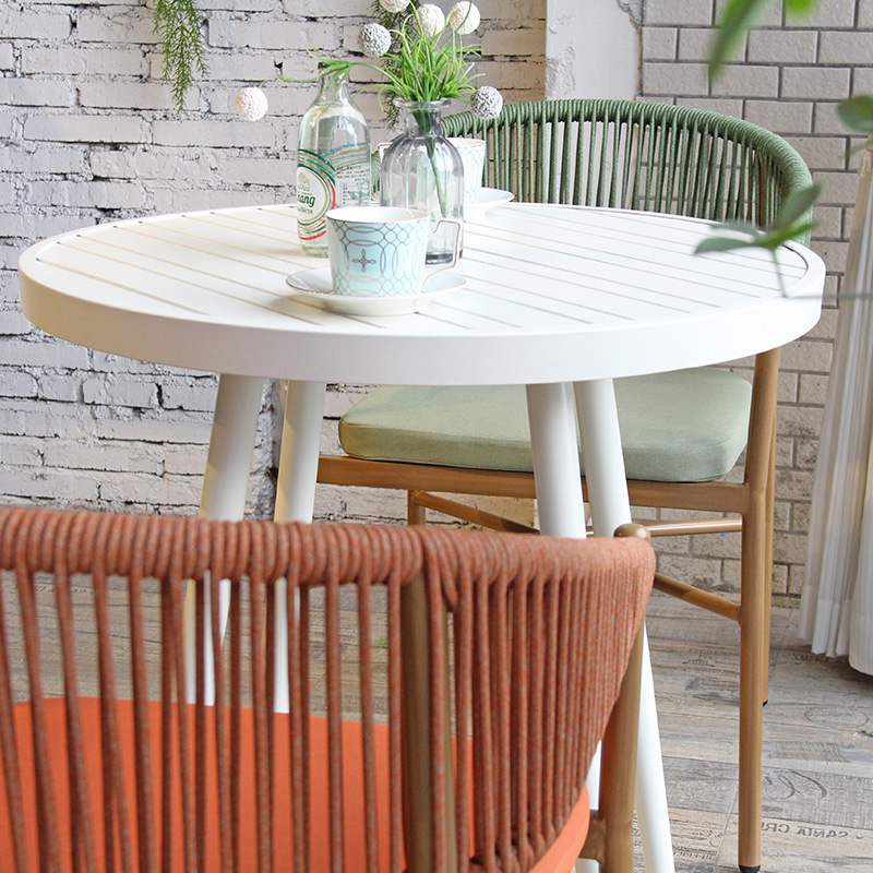 Outdoor Patio Stacking Colorful Casual Dining Rope Armchair