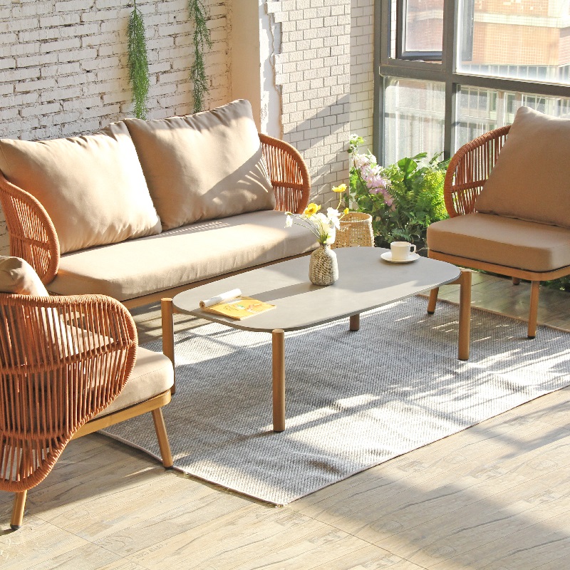 Nordic Charm Woven Rope Leisure Sofa Set