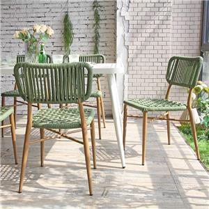 Nordic Outdoor Yard Stacking Weaving Wicker Rope Chair