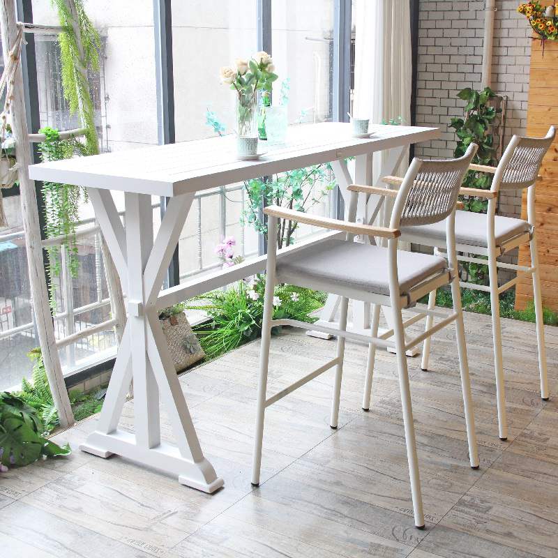 Versatile Style Outdoor Aluminum Bar Table