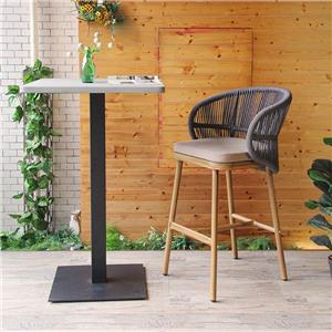 Nordic Style Restaurant Cafe Courtyard Woven Rope Bar Chair