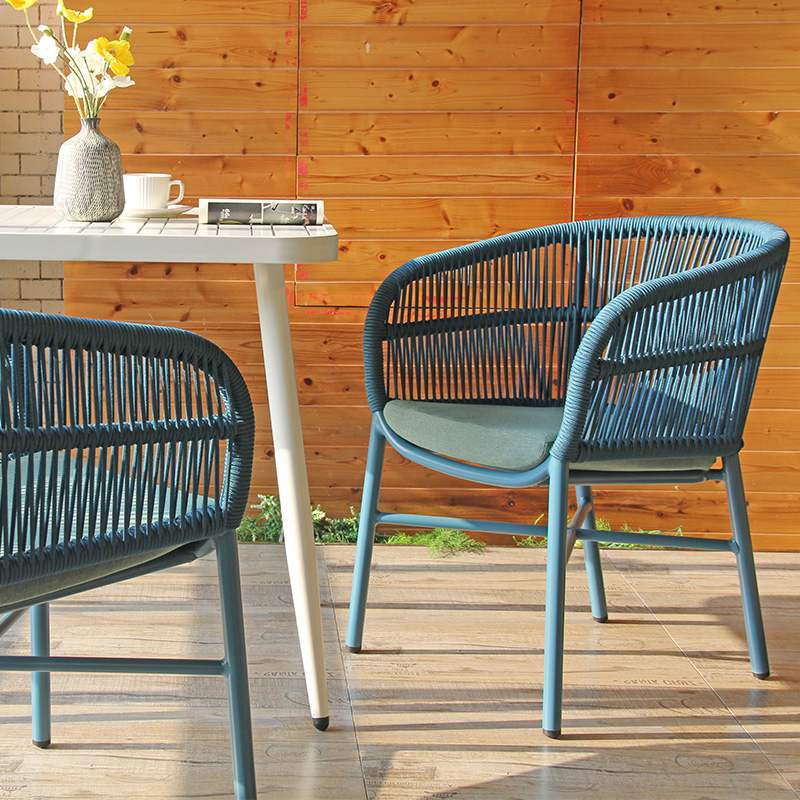 Newest Stackable Coffee Shop Bistro Club Patio Rope Chair