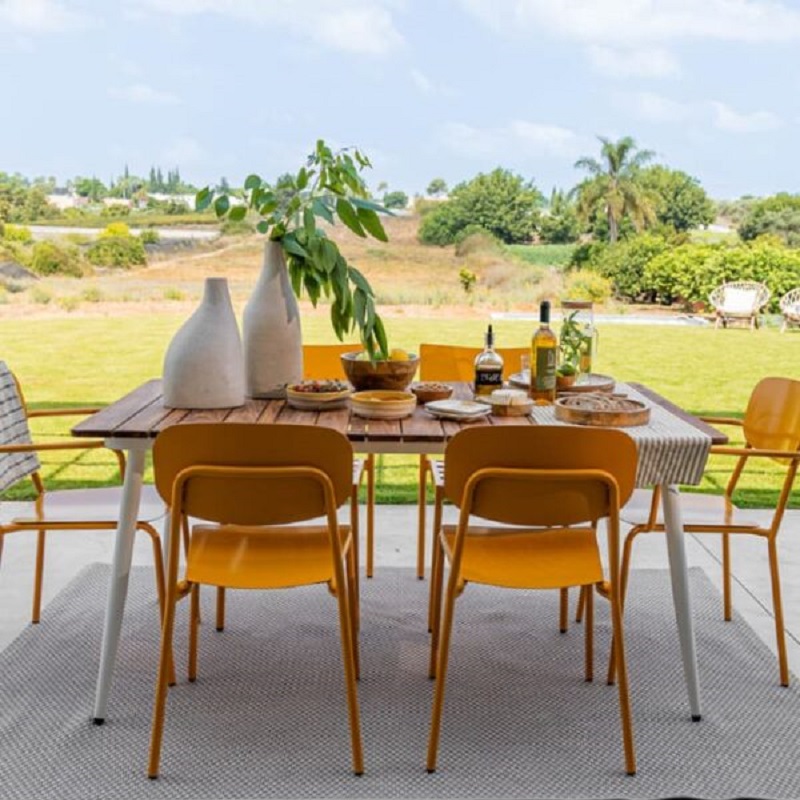 Sunshine Colorful Outdoor Garden Aluminium Chair Table Set New Arrival To Israel